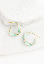 Load image into Gallery viewer, With a Twist Hoops in Mint