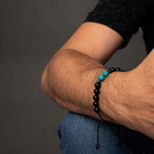 Load image into Gallery viewer, 5 &amp; 2 Teal/Black Unisex Bracelet