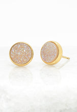 Load image into Gallery viewer, Brittany White Agate Stud Earrings