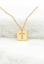 Load image into Gallery viewer, Axis Gold Cross Necklace