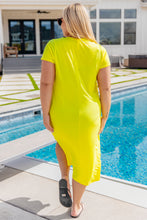 Load image into Gallery viewer, Dolman Sleeve Maxi Dress in Neon Yellow