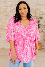 Load image into Gallery viewer, Dreamer Peplum Top in Pink Leopard