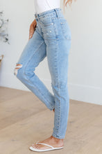 Load image into Gallery viewer, Eloise Mid Rise Control Top Distressed Skinny Jeans