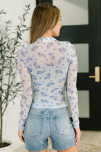 Load image into Gallery viewer, Flirty by Nature Mesh Layering Top in Light Blue