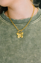 Load image into Gallery viewer, Flutter &amp; Shine Butterfly Pendant Necklace in Gold