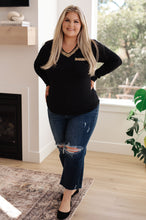 Load image into Gallery viewer, Glitter Lining Long Sleeve V-Neck Top