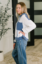 Load image into Gallery viewer, Here for Now Color Block Hoodie in Blue