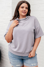 Load image into Gallery viewer, I Just Felt Like It Mock Neck Top in Mystic Grey