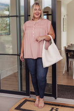 Load image into Gallery viewer, Pleat Detail Button Up Blouse in Pink