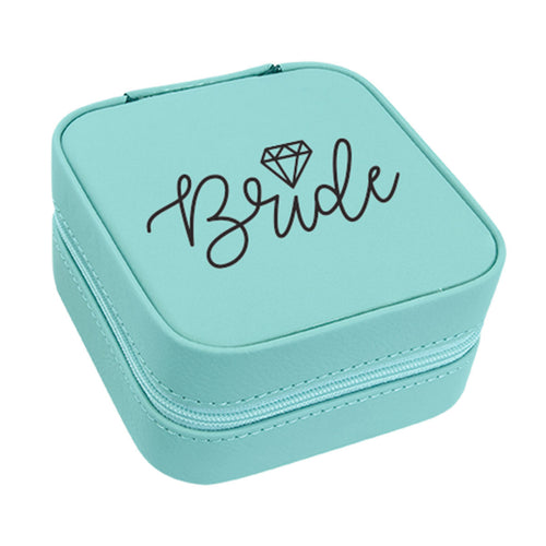 Bride Teal Travel Jewelry Case