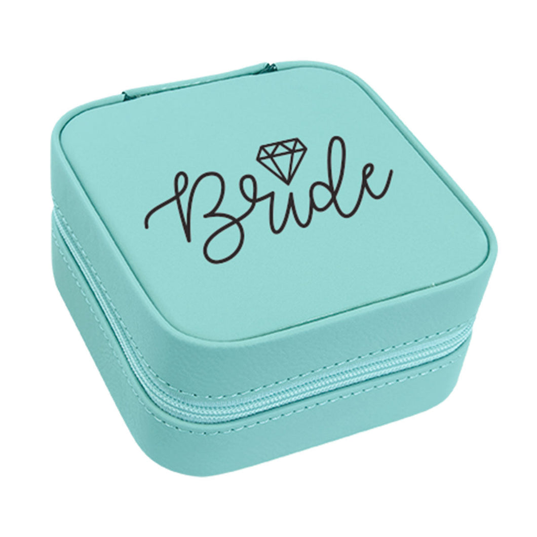 Bride Teal Travel Jewelry Case