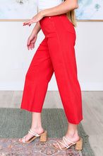 Load image into Gallery viewer, Lisa High Rise Control Top Wide Leg Crop Jeans in Red