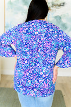 Load image into Gallery viewer, Lizzy Bell Sleeve Top in Navy and Pink Floral