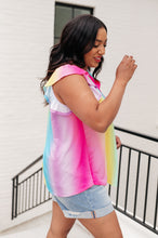 Load image into Gallery viewer, Lizzy Flutter Sleeve Top in Ombre Rainbow