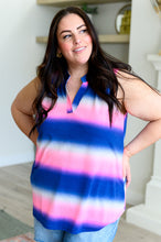 Load image into Gallery viewer, Lizzy Tank Top in Blue and Pink Haze