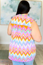 Load image into Gallery viewer, Lizzy Tank Top in Orange Multi Chevron