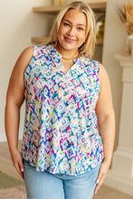 Load image into Gallery viewer, Lizzy Tank Top in Tie Dye Damask