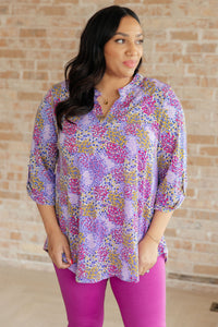 Lizzy Top in Lavender Ditsy Floral