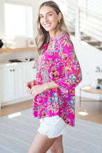 Load image into Gallery viewer, Lizzy Top in Magenta Floral Paisley