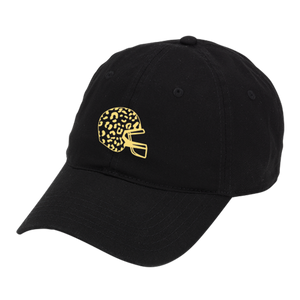 Gold Leopard Helmet Black Cap