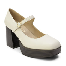 Load image into Gallery viewer, Matilda Platform Heel in Bone