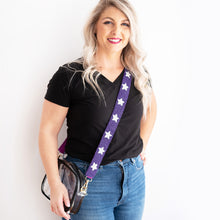 Load image into Gallery viewer, Purple Star Beaded Purse Strap