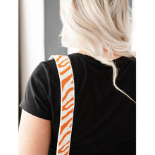 Load image into Gallery viewer, Orange Tiger Stripe Beaded Purse Strap