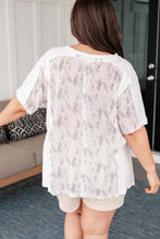 Load image into Gallery viewer, Mention Me Floral Accent Top in Ivory