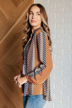 Load image into Gallery viewer, Moderately Mod Polka Dot Button Up Top