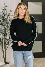 Load image into Gallery viewer, One Stitch at a Time Pullover in Black