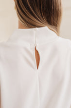 Load image into Gallery viewer, Overqualified Mock Neck Cap Sleeve Top