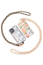 Load image into Gallery viewer, PU Leather Gold Chain Cell Phone Lanyard Set of 2