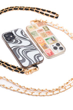 Load image into Gallery viewer, PU Leather Gold Chain Cell Phone Lanyard Set of 2