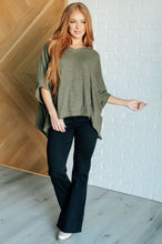 Load image into Gallery viewer, Perfectly Poised Hooded Poncho in Olive