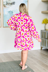 Magnificently Mod Floral Shirt Dress