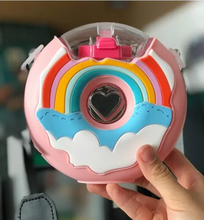 Load image into Gallery viewer, Portable Rainbow Donut Water Bottle