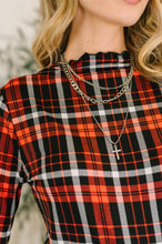 Load image into Gallery viewer, She's Always Changing Plaid Lettuce Hem Top
