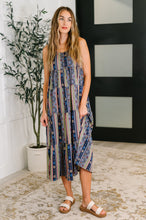Load image into Gallery viewer, Sierra Spirit Gathered Tiered Dress in Navy