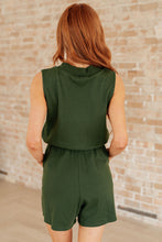 Load image into Gallery viewer, Sleeveless V-Neck Romper in Army Green