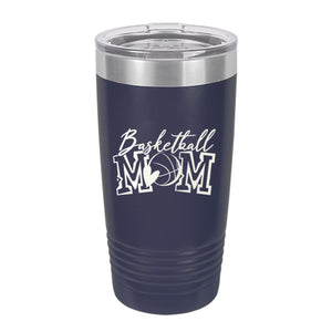 Navy Basketball Mom 20oz Insulated Tumbler