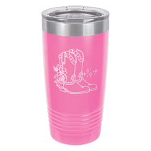 Load image into Gallery viewer, Cowgirl Boots Pink 20oz Tumbler