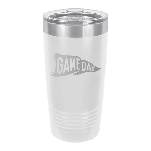 Game Day Pennant White 20oz Insulated Tumbler