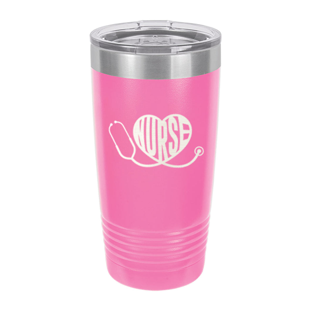 Heart Nurse Pink 20oz Tumbler