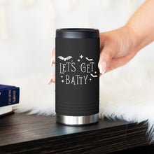 Load image into Gallery viewer, Let&#39;s Get Batty Black Slim Can Beverage Holder