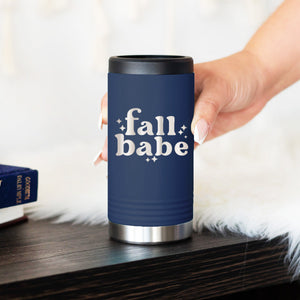 Fall Babe Navy Slim Can Beverage Holder