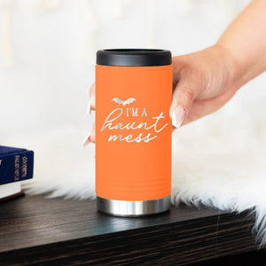 I'm A Haunt Mess Orange Slim Can Beverage Holder