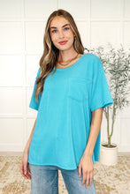 Load image into Gallery viewer, The Go-To Tee in Aqua Glow