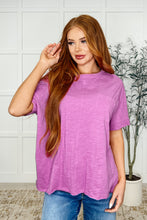 Load image into Gallery viewer, The Layback Relaxed Basic Tee in Hot Magenta