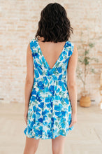 Load image into Gallery viewer, The Suns Been Quite Kind V-Neck Dress in Blue