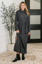 Load image into Gallery viewer, Travel Plush Knit Dress in Charcoal